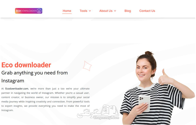 سایت ecodownloader برای دانلود ویدیو از اینستاگرام