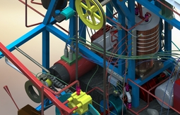 نمای بیرونی قسمت های مختلف موتور الکترومغناطیسی