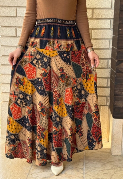 دامن بیگ سایز طرح اندونزی 6879