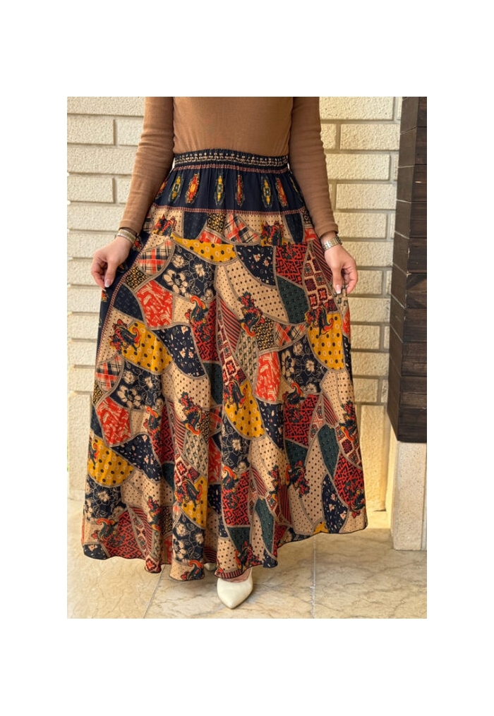 دامن بیگ سایز طرح اندونزی 6879