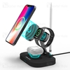 استند و شارژر وایرلس چندکاره اوی Awei W22 4 in 1 توان 15 وات با قابلیت شارژ اپل واچ