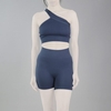 ست نیم تنه و کشاله بند ورزشی زنانه مدل ۲۰۶۱ آبی نفتی