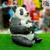 فیگور حیوانات ماکت خرس پاندا نشسته بزرگ نرم Panda X090