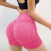 شلوارک سیملس ورزشی زنانه مدل پشت چین دار HMT-1J520 صورتی