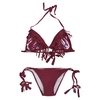 ست بیکینی زنانه مدل ۴B0188 زرشکی