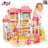 قصر و خانه باربی اسباب بازی سه طبقه موزیکال دخترانه 6675 DIY CASTLE VILLA