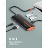 هاب 5 پورت تایپ سی الدینیو LDNIO 5in1 Type-c Hub Adapter DS-25U توان 100 وات