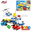 لگو دوپلو کامیون و هلیکوپتر پلیس قطعه درشت کودک JDLT 5426