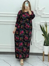 پیراهن گلدار دکمه دار ملک 6008