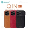 کیف چرمی نیلکین آیفون Apple iPhone 15 Pro Nillkin Qin Pro Leather Case دارای محافظ دوربین