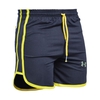 شلوارک ورزشی مردانه UNDER ARMOUR سرمه ای DS خط زرد