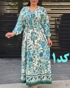  پیراهن فلور حاشیه دار بندی 6136
