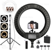 رینگ لایت بیوا Biva RL-01 36W LED Soft Ring Light سایز 14 اینچ با سه پایه و 3 هولدر