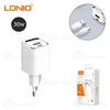 شارژر دیواری الدینیو Ldnio A2317C توان 30 وات همراه با کابل