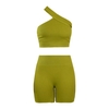 ست نیم تنه و کشاله بند ورزشی زنانه مدل ۲۰۶۱ زیتونی