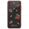 قاب فانتزی آیفون Apple iPhone X / XS Kingxbar Swarovski Tropical Strawberry