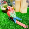 فیگور حیوانات ماکت طوطی ماکائو قرمز بال سبز 2595 Fiqure Parrot Macaw