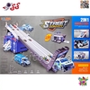 ست ایستگاه پلیس و پیست مسابقه کودکانه با دو ماشین فلزی Street Convoy 190