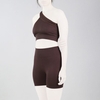 ست نیم تنه و کشاله بند ورزشی زنانه مدل ۲۰۶۱ قهوه ای