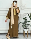 پیراهن ساحلی کتیبه طلایی نخی اورجینال 809