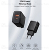 شارژر دیواری فست شارژ بیسوس Baseus Compact Quick Charger U+C PD QC CCCP20UE CCXJ-B01 EU توان 20 وات