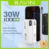 پاوربانک 10000 باوین Bavin PC018S توان 30 وات همراه با کابل و دو شاخه متصل