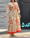  پیراهن فلور حاشیه دار بندی 6136