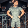 تیشرت ورزشی مردانه نایکی مدل MuB-213 چریکی پیکسلی سبز طوسی