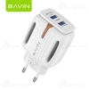 شارژر دیواری باوین Bavin PC265Y 2.4A Dual USB Universal Adapter Charger توان 2.4 آمپر همراه کابل