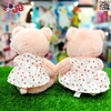 عروسک خرس صورتی لباس گلدار اسباب بازی Plush Teddy Bear doll 60099