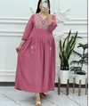  ماکسی نخی گلدوزی دوجیب 4122