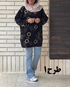 شومیز خامه دوزی آستین گره 7043