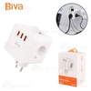 چند راهی برق و شارژر بیوا Biva PS-07 Power Strip دارای 3 پورت