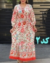  پیراهن فلور حاشیه دار بندی 6136