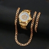 ست ساعت و نیم ست استیل Golden_Dragon مدل 3664