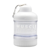قیف پروتئین وی دو تیکه مدل Muscle Strength شفاف ظرفیت ۱۰۰ میلی لیتر