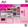آشپزخانه اسباببازی کودک ۴ تکه صورتی – شامل یخچال، اجاق، سینک و لوازم آشپزی Modern Kitchen