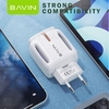 شارژر دیواری باوین Bavin PC265Y 2.4A Dual USB Universal Adapter Charger توان 2.4 آمپر همراه کابل