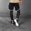 شلوارک ورزشی مردانه Under Armor مشکی DS خط سفید