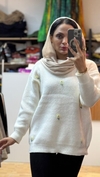  بلوز بافت طرح گل وارداتی 3054