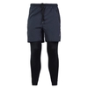 شلوارک و لگ سرهمی ورزشی مردانه مدل PY-3M1432 طوسی تیره