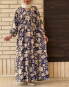 پیراهن ساحلی گلدار نخی 7016