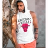 رکابی کلاهدار ورزشی مردانه شیکاگو بولز مدل PY-Bulls 1408 سفید