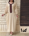 پیراهن کفتان یقه سنتی جیب دار 6173