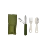 ست قاشق چنگال استیل به همراه چاقو چندکاره کمپینگ مدل Bag-404F0706