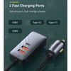 شارژر فندکی بیسوس Baseus Share Together CCBX-120C2 CCBT-A0G Car Charger دارای 4 پورت و توان 120 وات