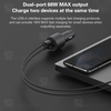 شارژر فندکی شیائومی Xiaomi CC07ZM 1A1C توان 100 وات همراه با کابل