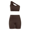 ست نیم تنه و کشاله بند ورزشی زنانه لولولمون مدل ۷۱۰۲ قهوه ای