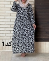  پیراهن نخی طرح گلدار# 7057