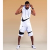 ست ورزشی رکابی کلاهدار و شلوارک نایک مدل PB-BLK chp سفید